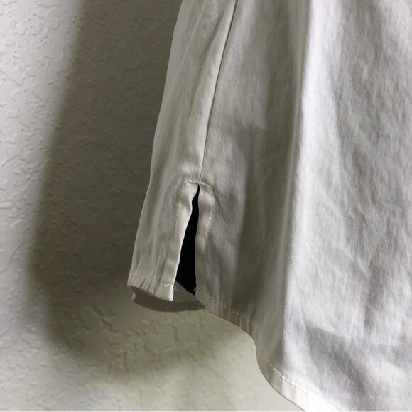 WHBM white button down tie front top size 0 - Picture 7 of 14